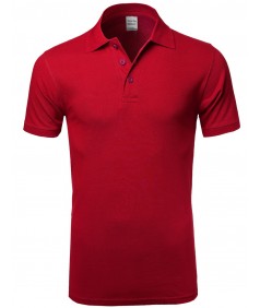 Men's Basic Solid 3 Buttons Polo Shirts in Various Colors