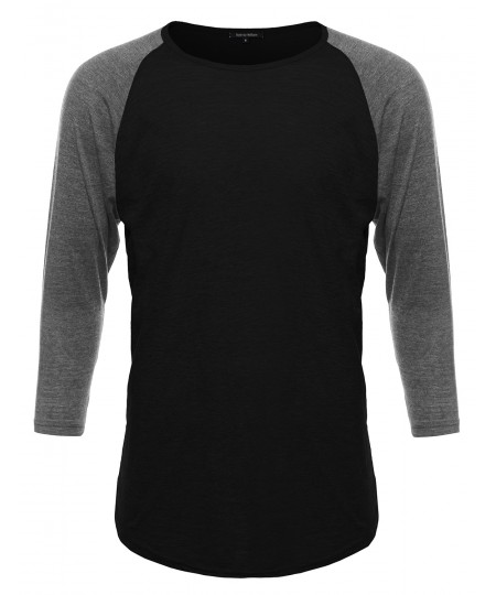 Men's Basic Lightweight Baseball Raglan Shirt