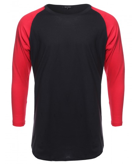 Men's Basic Lightweight Baseball Raglan Shirt