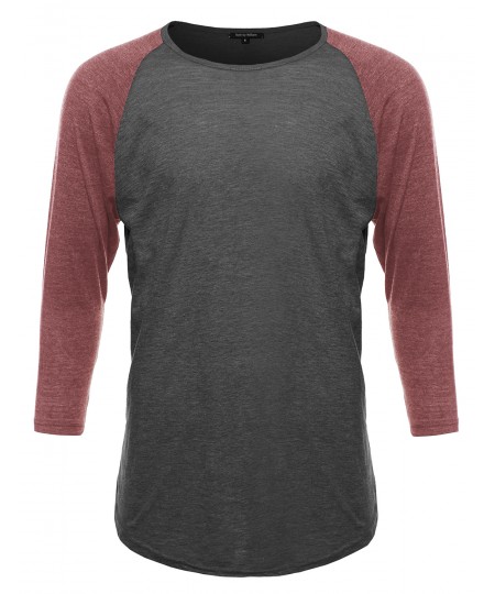 Men's Basic Lightweight Baseball Raglan Shirt