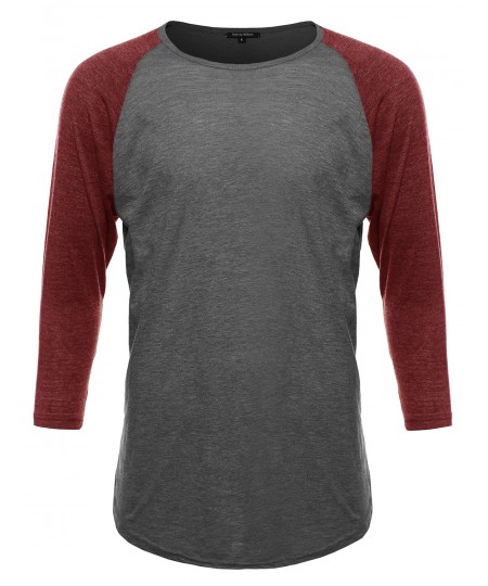 Men's Basic Lightweight Baseball Raglan Shirt