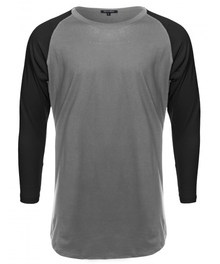 Men's Basic Lightweight Baseball Raglan Shirt