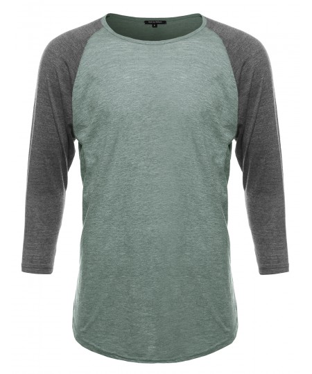 Men's Basic Lightweight Baseball Raglan Shirt