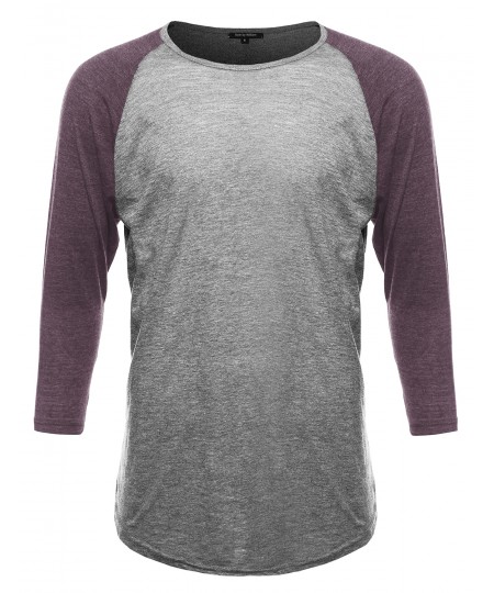 Men's Basic Lightweight Baseball Raglan Shirt