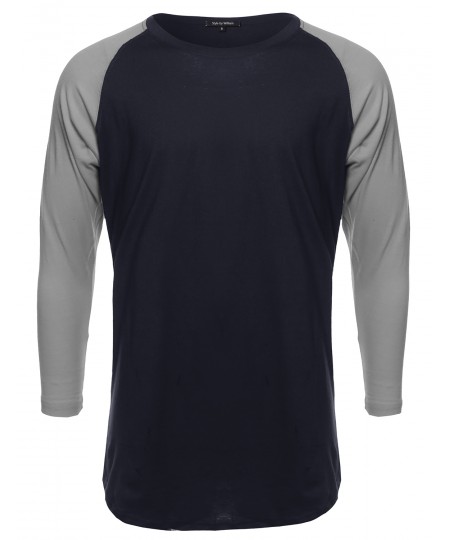Men's Basic Lightweight Baseball Raglan Shirt
