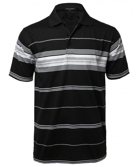 Men's Basic Everyday Stripe Polo T-Shirt FMTTS02