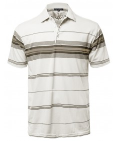 Men's Basic Everyday Stripe Polo T-Shirt FMTTS02