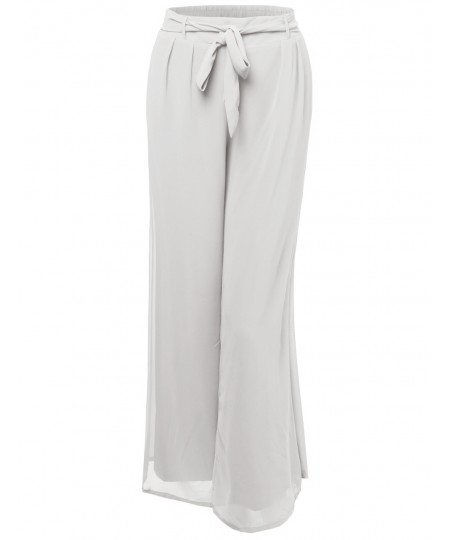 Women's Classic High Waisted Adjustable Waist Summer Palazzo Pants