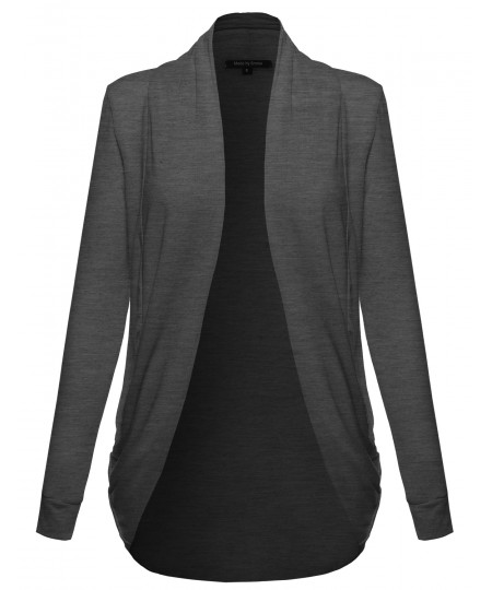 Women's Everyday Lounge Draped Cardigan Shawl