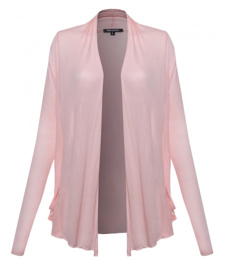 Women's Everyday Lounge Super Thin Draped Cardigan Shawl