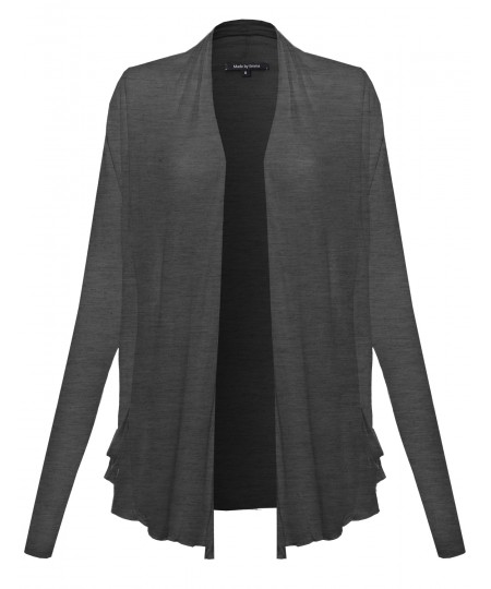 Women's Everyday Lounge Super Thin Draped Cardigan Shawl