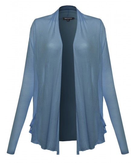 Women's Everyday Lounge Super Thin Draped Cardigan Shawl