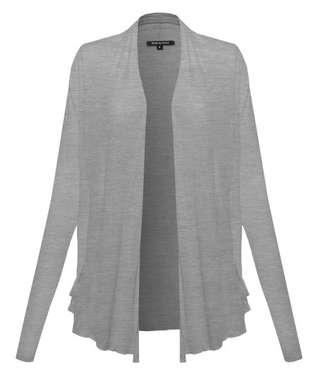 Women's Everyday Lounge Super Thin Draped Cardigan Shawl