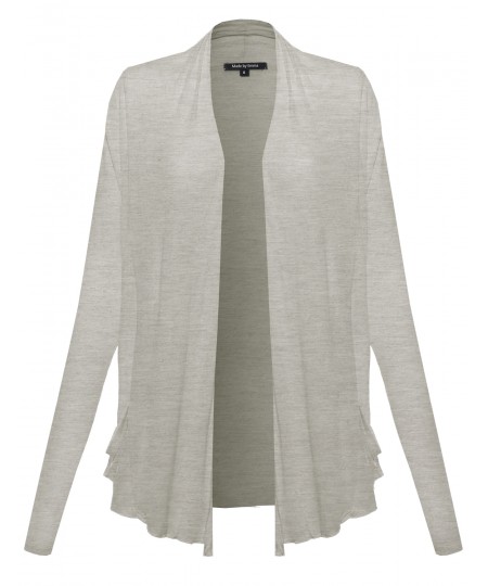 Women's Everyday Lounge Super Thin Draped Cardigan Shawl