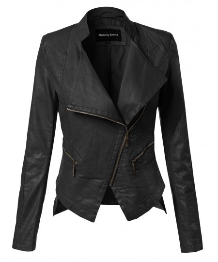 Women's Bike Rider Moto Leather Jacket