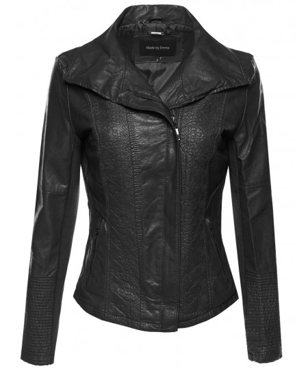 Women's Bike Rider Moto Leather Jacket