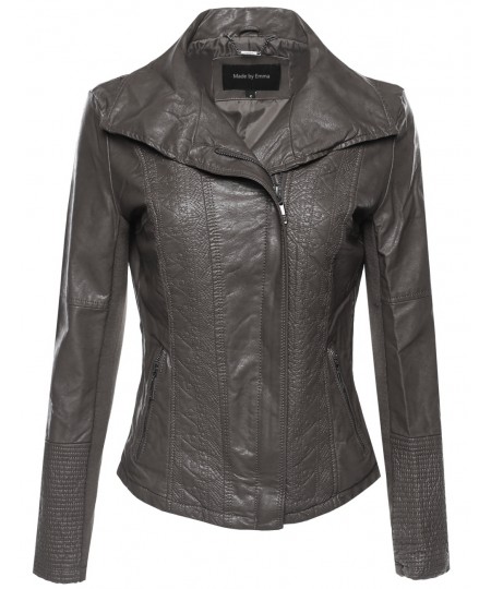 Women's Bike Rider Moto Leather Jacket