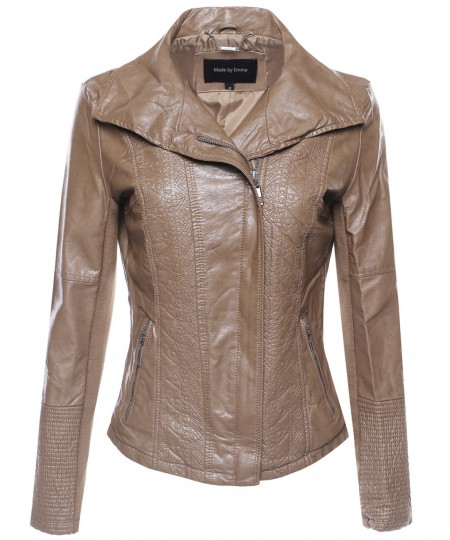 Women's Bike Rider Moto Leather Jacket