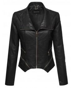 Women's Bike Rider Moto Leather Jacket