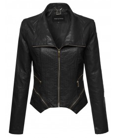 Women's Bike Rider Moto Leather Jacket