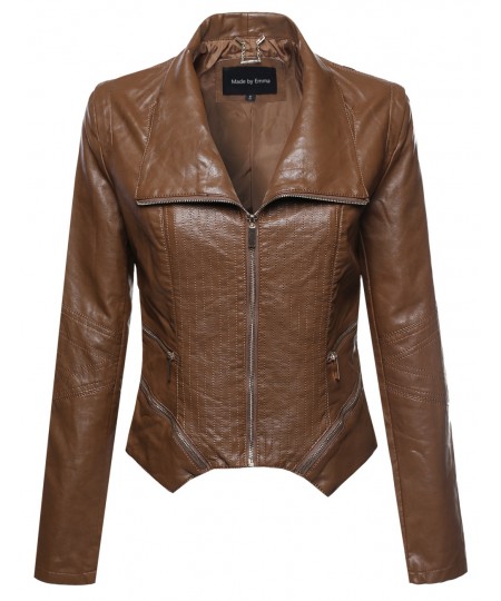 Women's Bike Rider Moto Leather Jacket