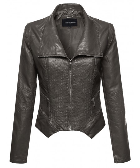 Women's Bike Rider Moto Leather Jacket