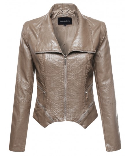 Women's Bike Rider Moto Leather Jacket