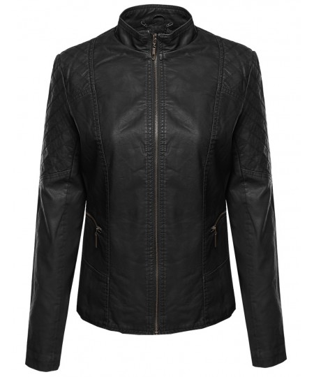 Women's Bike Rider Moto Leather Jacket