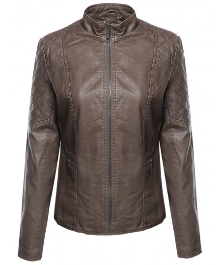 Women's Bike Rider Moto Leather Jacket