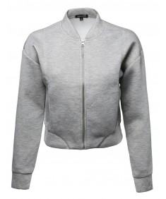 Women's Everyday Basic Soft Bomber Jacket 