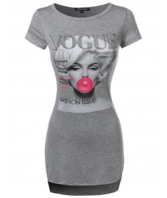 Women's Hollywood Star Vogue Graphic Short Sleeve Shirt