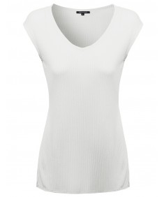 Women's Ribbed Basic Sleeveless Tank Top