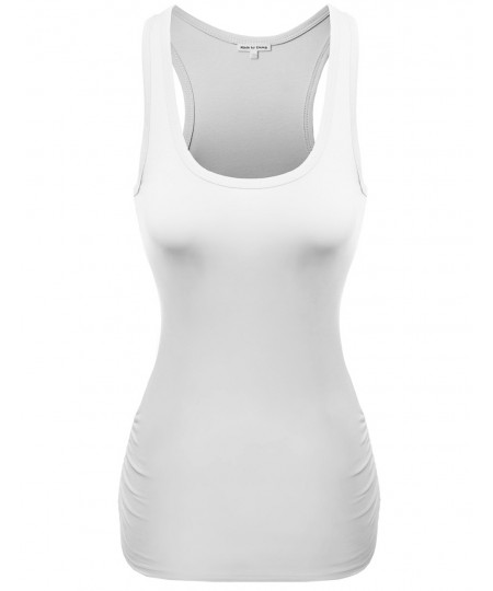 Women's Basic Cotton Sleeveless Racerback Tank tops