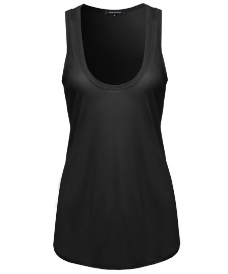 Women's Solid Lightweight Sheer Racerback Tank