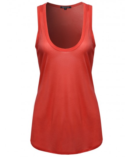 Women's Solid Lightweight Sheer Racerback Tank