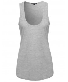 Women's Solid Lightweight Sheer Racerback Tank