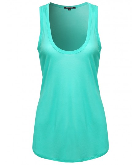 Women's Solid Lightweight Sheer Racerback Tank