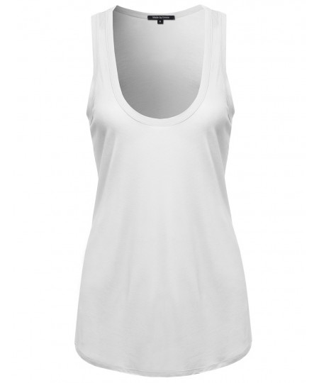 Women's Solid Lightweight Sheer Racerback Tank