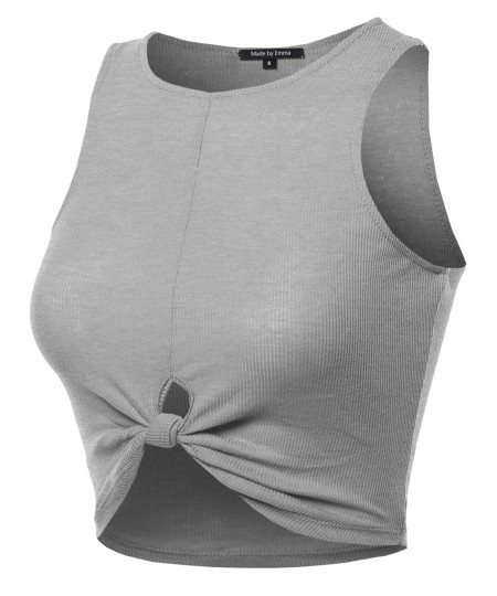 Women's Front Knot Crop Tank