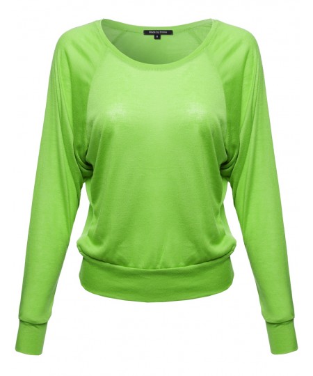 Women's Basic Sheer Long Sleeve Top