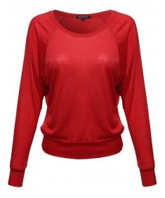 Women's Basic Sheer Long Sleeve Top