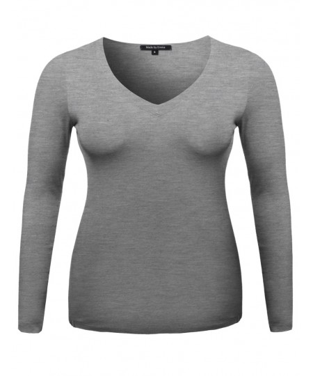 Women's Lightweight Daily Casual Basic Long Sleeve Plus Size