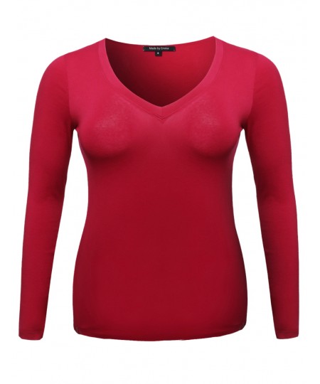Women's Lightweight Daily Casual Basic Long Sleeve Plus Size