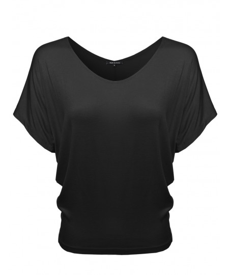 Women's Boat Neck Dolman Top