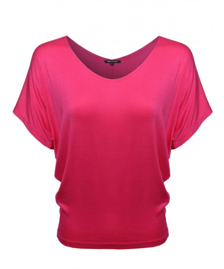Women's Boat Neck Dolman Top