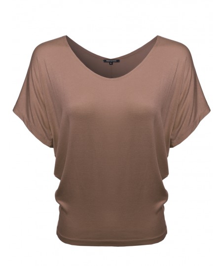 Women's Boat Neck Dolman Top